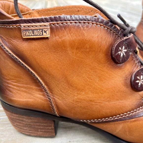 Women's PIKOLINOS Brown Leather Ankle Boots Size 42 - Picture 10 of 10